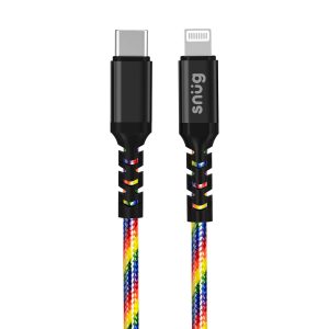 Snug Type-C To MFI Lightning Rainbow Cable - 1.2 Metre